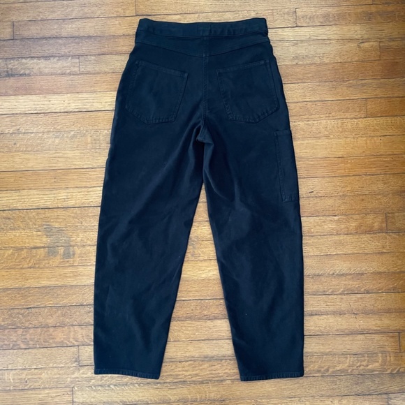 Aritzia Wilfred Free Utility Pants Black Modern High Rise Cropped Women's Sz 6 - Picture 6 of 10